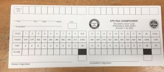 Rare Phil Mickelson Pga Championship Baltusrol Golf Club Springfield Scorecard