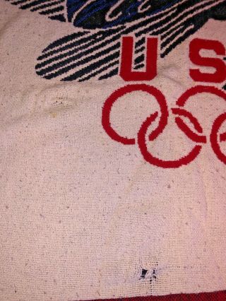 Vtg USA 1996 Olympic Blanket Tasmanian Devil Basketball Team Space Jam Rare Taz 2