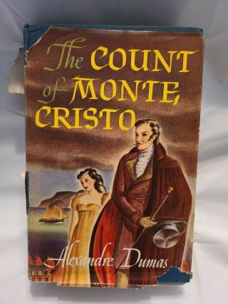 1946 The Count Of Monte - Cristo Alexander Dumas Rare With Dust Jacket