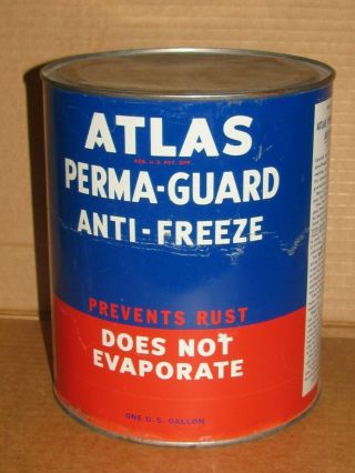 Atlas Perma - Guard Anti - Freeze Rare Full 1 Gallon Can