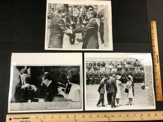 President Kennedy Jfk,  3 Press Photos,  Trip To Mexico City Mexican Dignitaries
