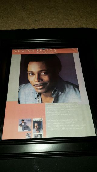 George Benson In Your Eyes Rare Promo Poster Ad Framed