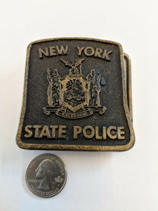 Rare Vintage York State Police Belt Buckle In.  See Photos