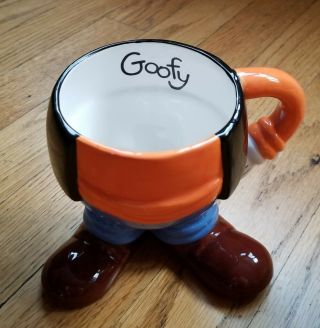 Vintage Disney Goofy Feet Drinking Coffee Cup Mug Tea Retired Rare Large Gift