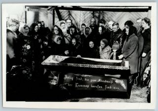 1978 Funeral Post Mortem Dead Man Coffin Rare Ethnic Germans Ussr Old Photo