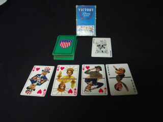 Rare Ww2 Victory Playing Cards Circa 1945