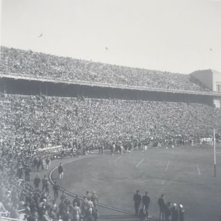 Vintage 1950s Black And White Photo Ohio State Stadium Buckeyes Game 3.  5 X 3.  5