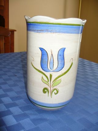 Rare Stangl Terra Rose Blue Tulip Vase