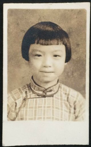 Pretty Chinese Girl Qipao Studio Photo 1930/40s Orig.