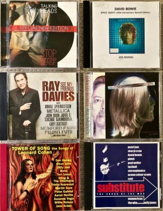 6 Rare Promo Cds - - David Bowie,  Talking Heads,  Ray Davies,  Leonard Cohen,  Who