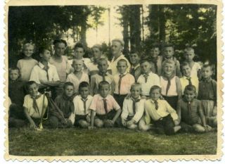 1948 Pioneer Camp School Boys Single Sex Education Russian Vintage Photo