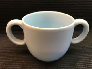 Rare Tiffany & Co.  Tiffany Tots Childs Pale Blue 2 Handled Cup Mug