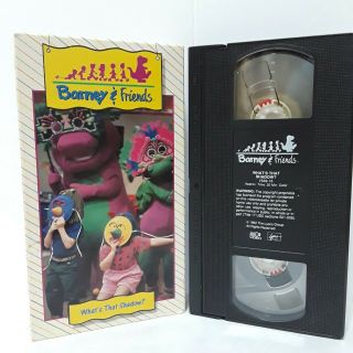 2 Rare Barney & Friends VHS: What ' s That Shadow & My Family ' s Just Right For Me 3