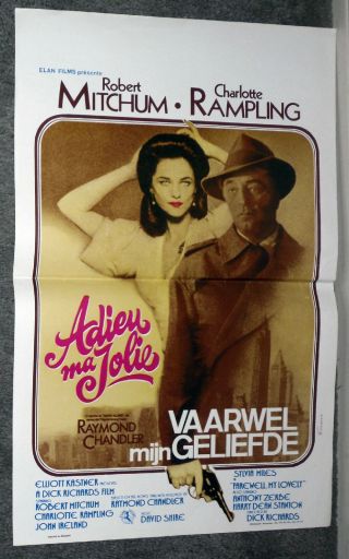 Farewell My Lovely Rare Movie Poster Robert Mitchum/charlotte Rampling