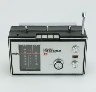 Vintage Hitachi Ks - 1700h Am Fm Stereo Transistor Radio Detachable Speakers Rare
