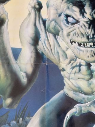Vintage Horror Poster Movie Pumpkinhead Rare Promo 36x 19.  5 Vtg Folded Creases 3