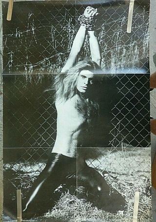 Rare David Lee Roth Van Halen Chained 1980 Vintage Music Poster