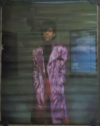 Prince 1999 Era Poster 1983 Purple Trenchcoat 24x30.  Approx Rare