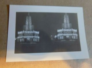 Vintage Photo Of The Tower Theatre In Fresno California - B&w 2 " X 3 "