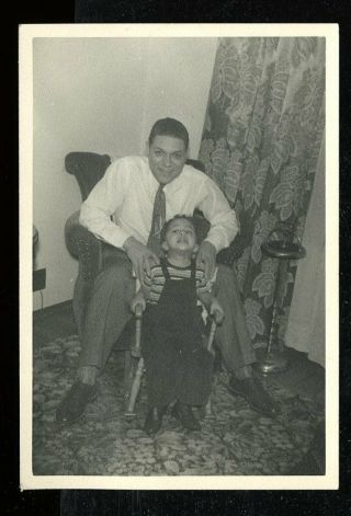 Vintage Photo African American Father And Son Dad Black Americana 1940 