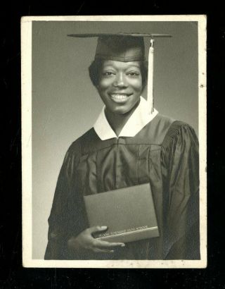 Vintage Photo African American Girl High School Bloom Township High Wallet Size