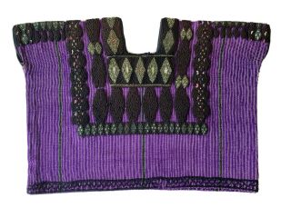 Vintage Mayan Guatemalan Ceremonial Huipil Poncho Unique Handmade Rare Embroider