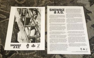 Showbiz & A.  G.  Rare 1992 Orig Runaway Slave 1st Lp Press Kit Photo Hip Hop Rap
