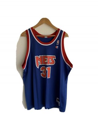 Size 48 Nba Vintage Champion Jersey Ed O’bannon Rare Jersey Nets Retro