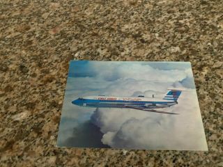 Kuwait Airways Hs Trident Very Old Colors Inflight Airline Issued Postcard