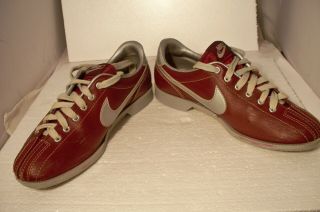 Rare Vintage 1983 Nike Bowling Shoes Women Size 8 Maroon & Silver