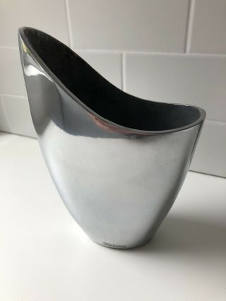 Rare Swedish Vintage Cast Aluminum Vase Modernist By Anna Everlund / Efverlund