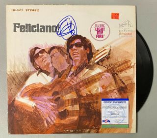 Jose Feliciano Signed Record Album Lp “feliciano Light My Fire Rare Psa/dna