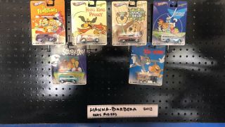 Rare Pop Culture Hanna - Barbera - Hot Wheels Presents Complete Set Of 6 Real Rider