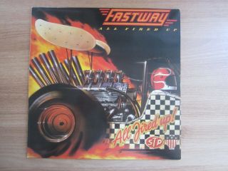 Fastway - All Fired Up 10 Tracks Rare 1986 Korea Orig Lp Insert