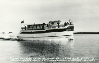 Mich Rppc Beaver Island Boat Co Ferry Michigan Real Photo Postcard