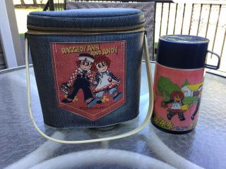 Rare Vintage 1973 Raggedy Ann & Andy Aladdin Lunchbox & Thermos