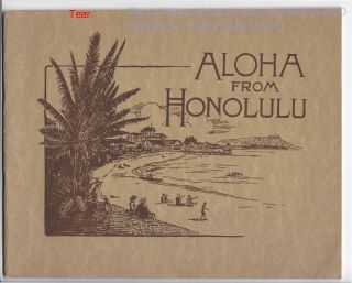 Souvenir Album,  Aloha From Honolulu,  Hawaii,  30 Views,  25 X 21 Cm 1919