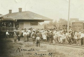 1910s Rppc Roosevelt In Sugar City Colorado - Railroad Depot