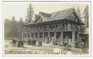 Canyada Inn Lagrande Washington Mount Rainier National Park Rppc Photo Postcard