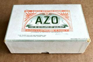 Antique 1915 Azo Eastman Kodak Postcard Photography Paper & Box