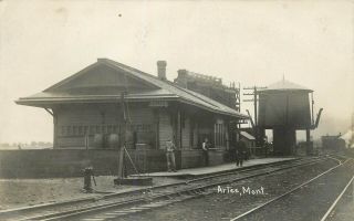 Montana - Arlee,  Railroad Depot,  Postmarked Arlee,  Mont 1908 Real Photo Postcard