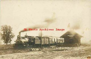 Depot,  Iowa,  Martinsburg,  Rppc,  Chicago Burlington & Quincy Railroad Station