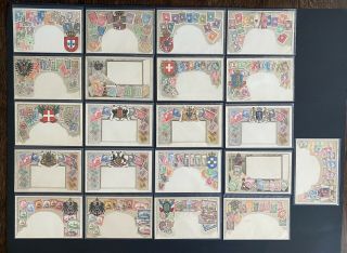 Ottmar Zieher Stamp/coat Of Arms Postcards (103) Nicely Embossed See All Photos