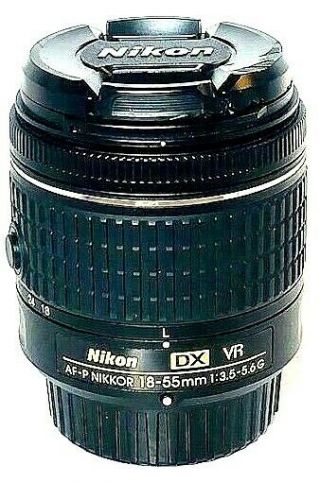 Nikon 18 - 55mm F/3.  5 - 5.  6g Vr Af - P Dx Nikkor Zoom Lens Rarely