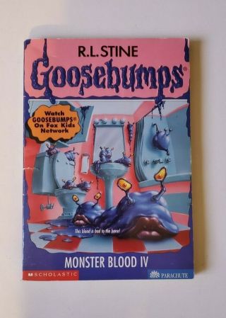 Rare 1st Printing Goosebumps 62 Monster Blood Iv R.  L.  Stine