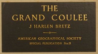 The Grand Coulee By J.  Harlan Bretz 1932 Hc Pub.  Special Publication 15