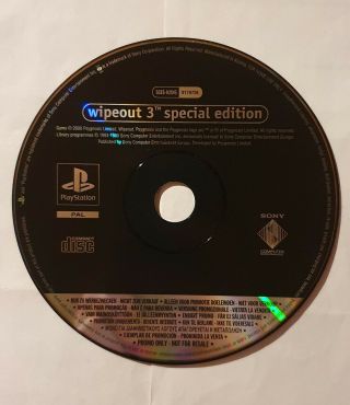 ❗ Wipeout 3 Special Edition Playstation 1 Promo Disc Ps1 Sces 02845 Very Rare ❗