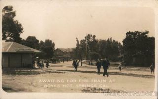 Rppc Awaiting For The Train At Boyes Hot Springs,  Ca Sonoma County California