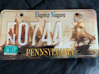 State Of Pennsylvania Flagship Niagara License Plate/tag No Longer Made Exp 2017