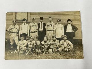 Early 1900’s Star City Wv Baseball Team In Uniform Photo Rppc Postcard